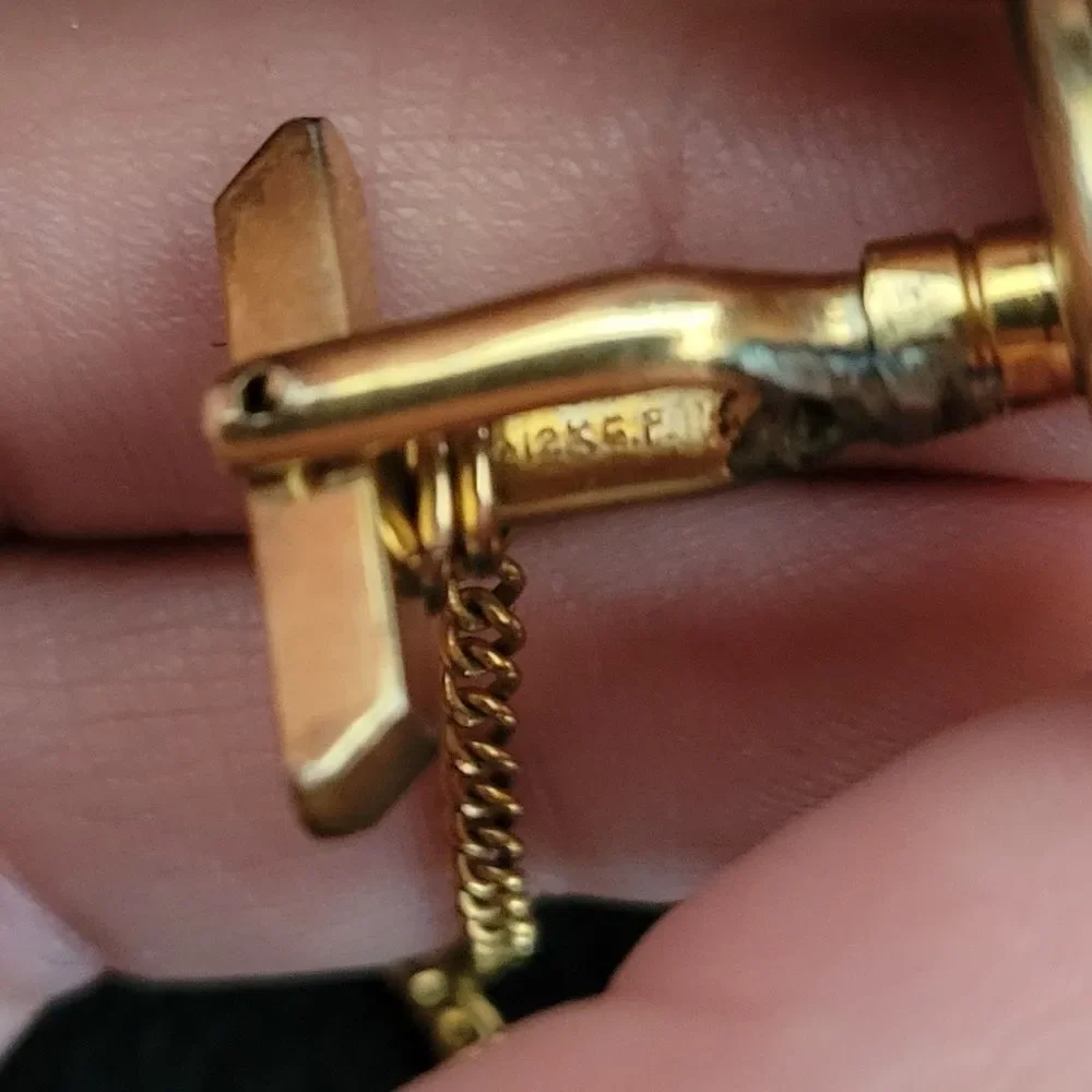 Baylor Swiss Watch Cufflinks Vintage 12K Gold Filled Formal Evening Vintage